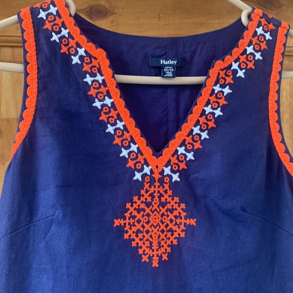 NWOT Hatley blue cotton dress with embroidery size XS - Picture 4 of 12
